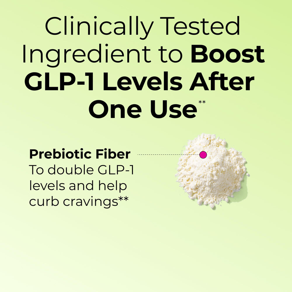 Flatter Me Fiber GLP-1 Booster satiety and appetite control concept