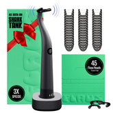 Shark Tank featured FLAUS Electric Flosser with blue body and nozzle