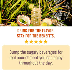 Close-up of Coconut Lime flavor powder stick