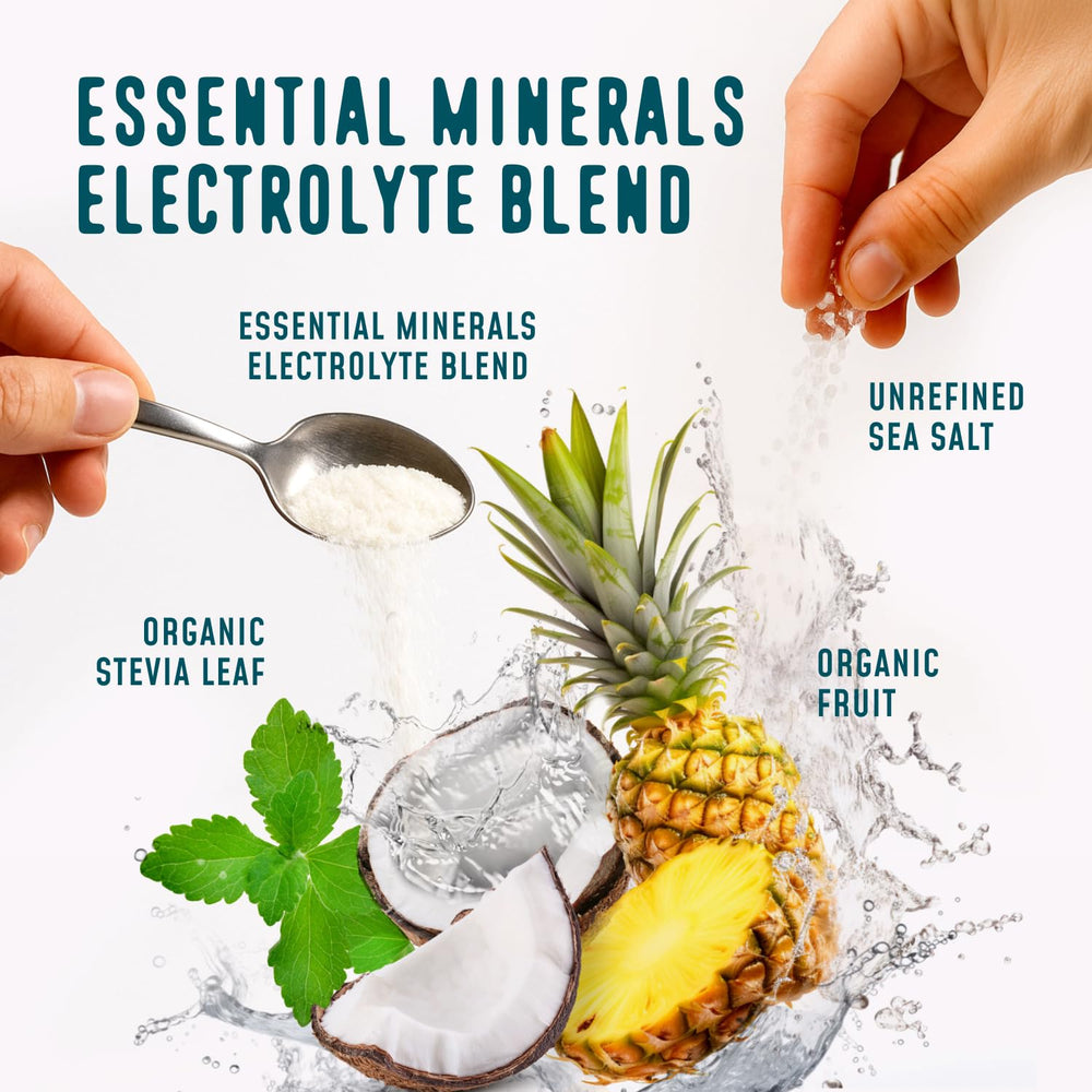 Mixing electrolyte powder with water in a glass