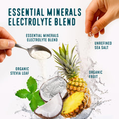 Mixing electrolyte powder with water in a glass