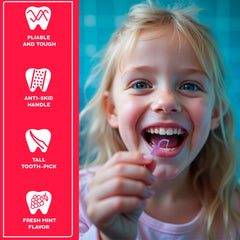 Travel-friendly floss picks in a pouch