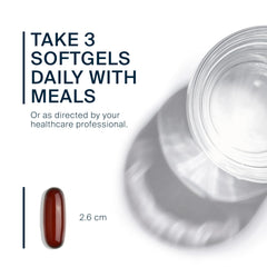 Retail packaging and outer box for Vital Nutrients Flax Seed Oil 3000mg