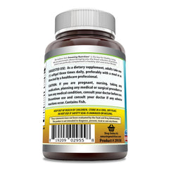 Close-up of flaxseed oil and borage oil ingredient blend