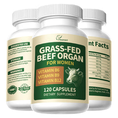 Beef organ blend for women including liver, heart, kidney and uterus tissue