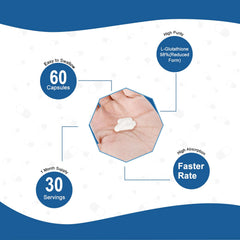 Fleamart Glutathione packaging box communicates USA-made quality and GMP-certified production
