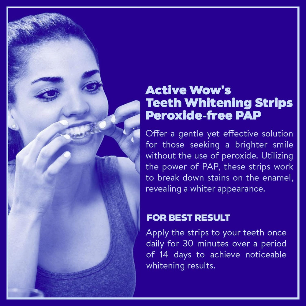 Flexible, no-slip whitening strips on teeth