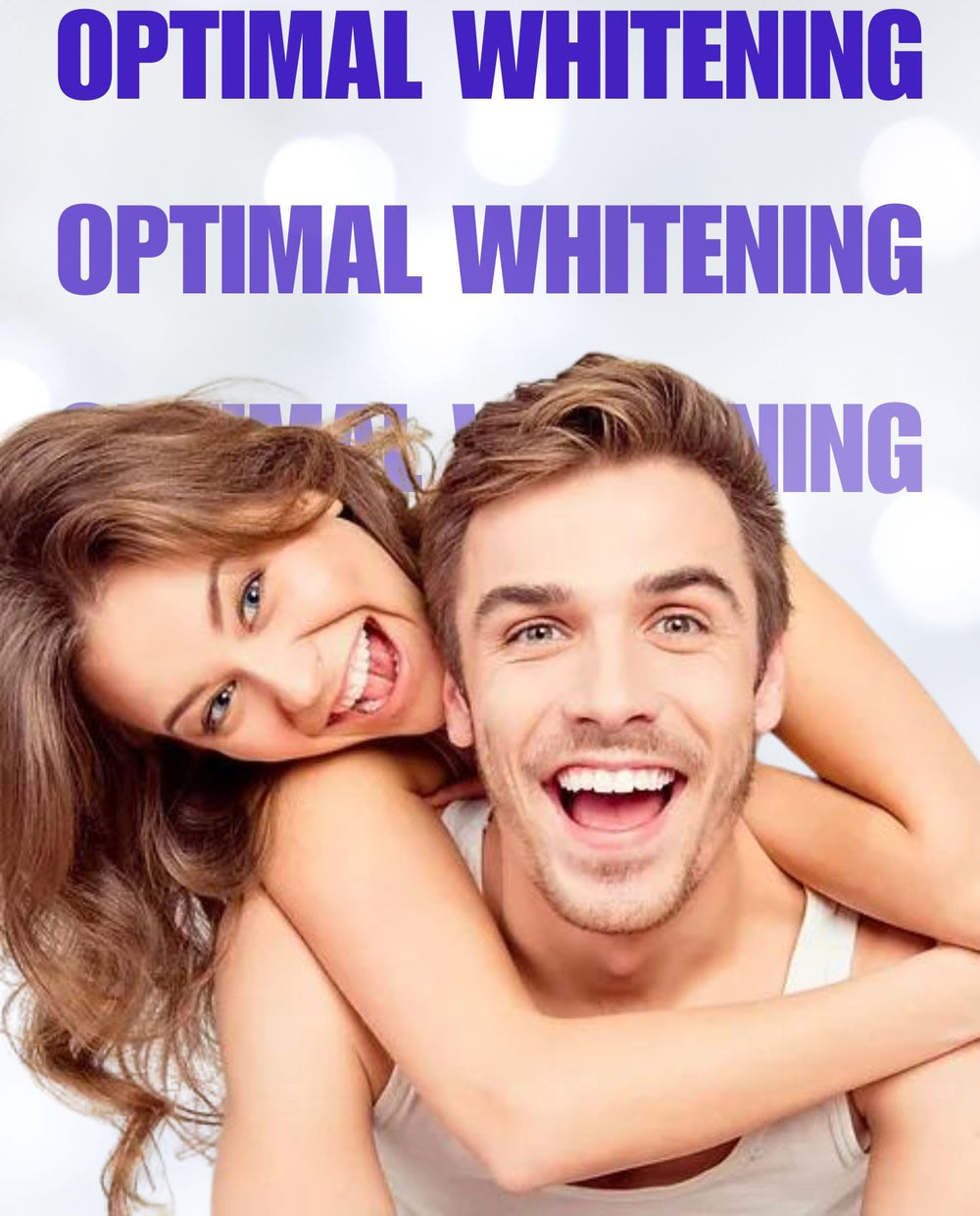 Comfortable whitening strips being worn during routine