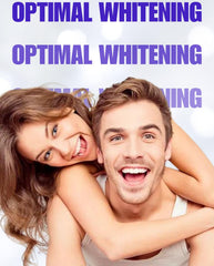 Comfortable whitening strips being worn during routine