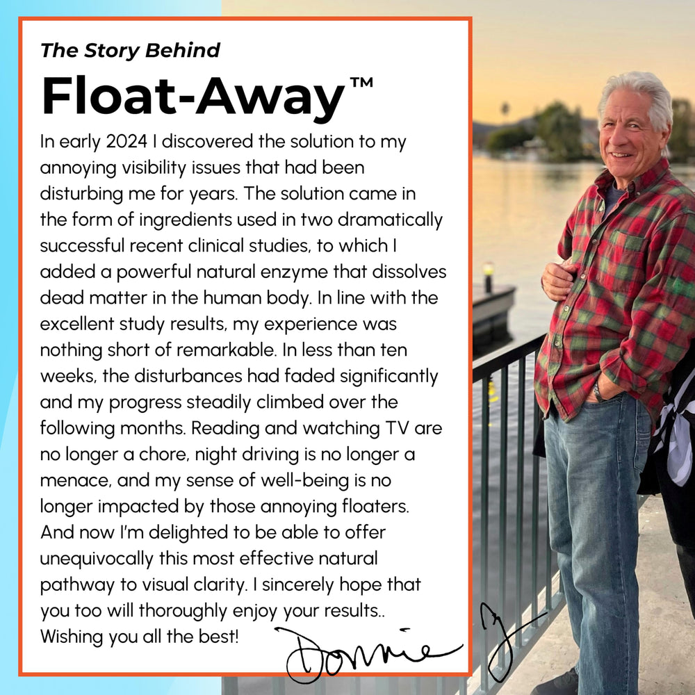 Enzymes and antioxidants featured in Float-Away formula