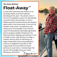 Enzymes and antioxidants featured in Float-Away formula