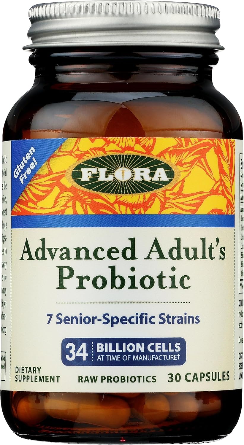 Bottle of Flora Advanced Adult Probiotic