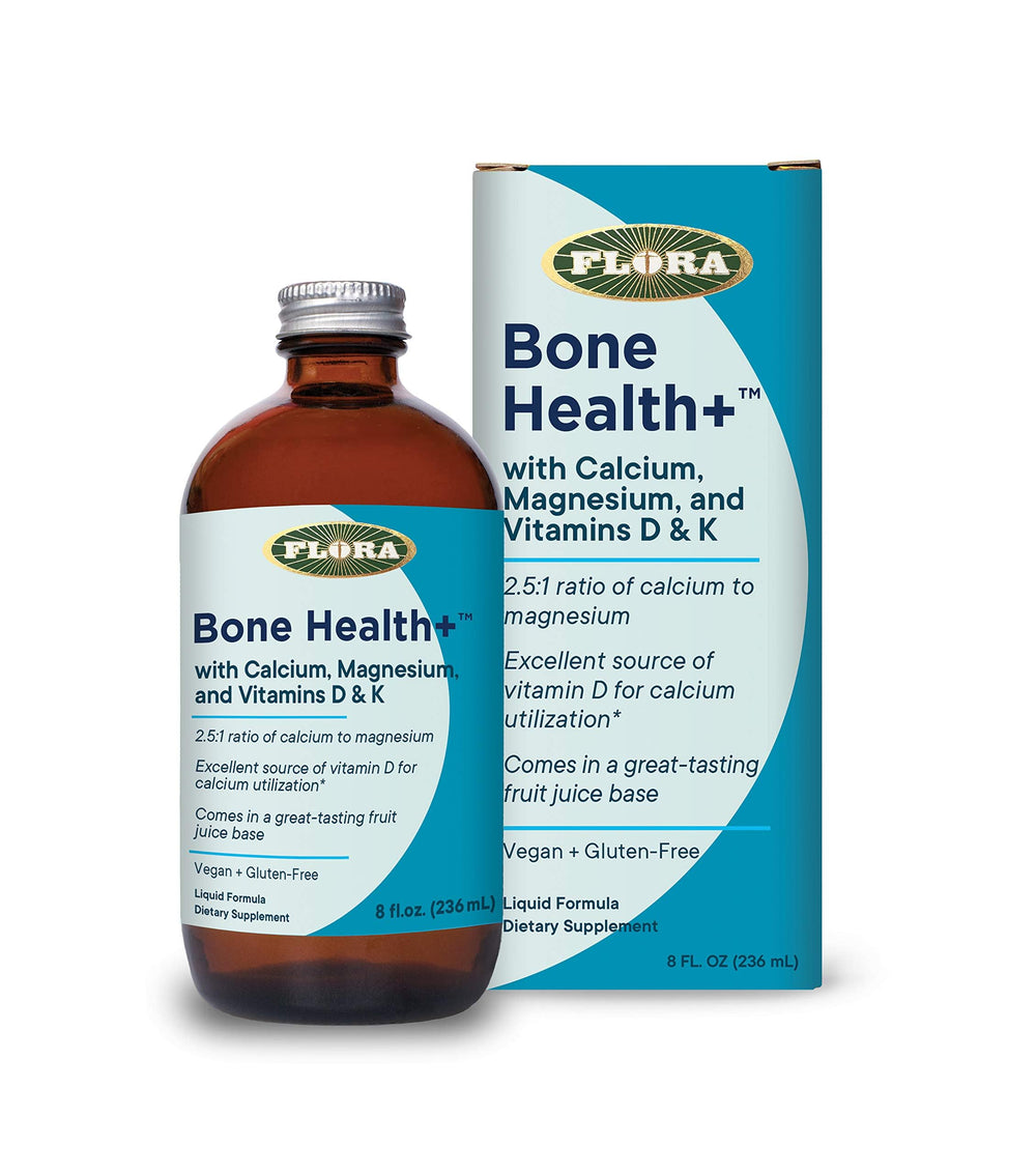Flora Bone Health+ bottle front label