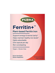 Flora Ferritin+ bottle with label