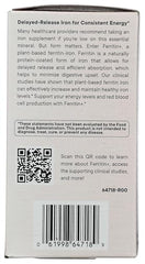 Vegan and gluten-free Ferritin+ iron supplement label