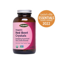 Beet crystals added to smoothie concept
