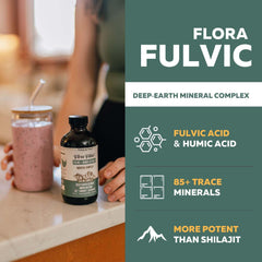 Flora Fulvic bottle label close-up