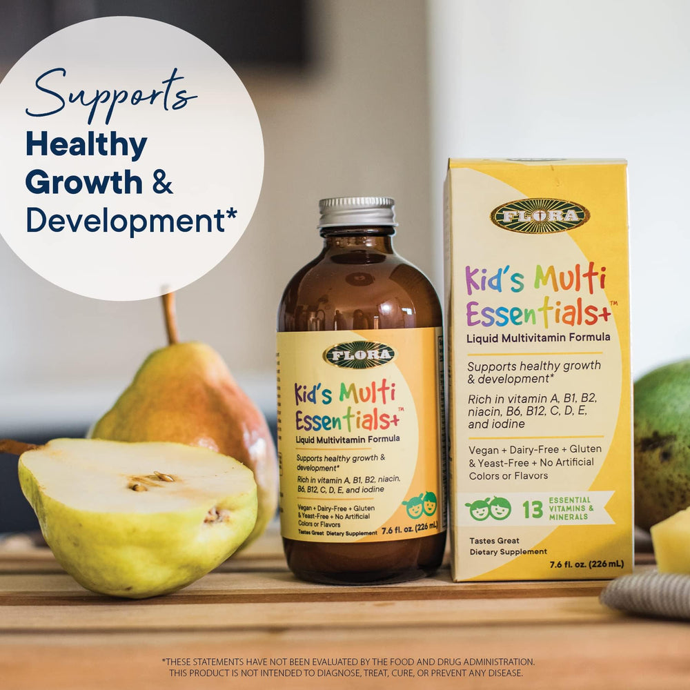 7.6 fl oz bottle of Flora Kids Multi Essentials Plus