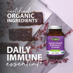 Vacuum-dehydrated elderberry crystals texture