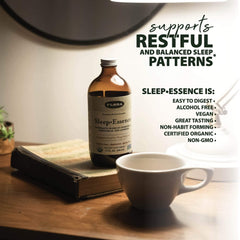 Flora Health branding and Sleep-Essence lifestyle image