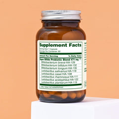 Bottle and label of Flora Super Bifido Plus with product details