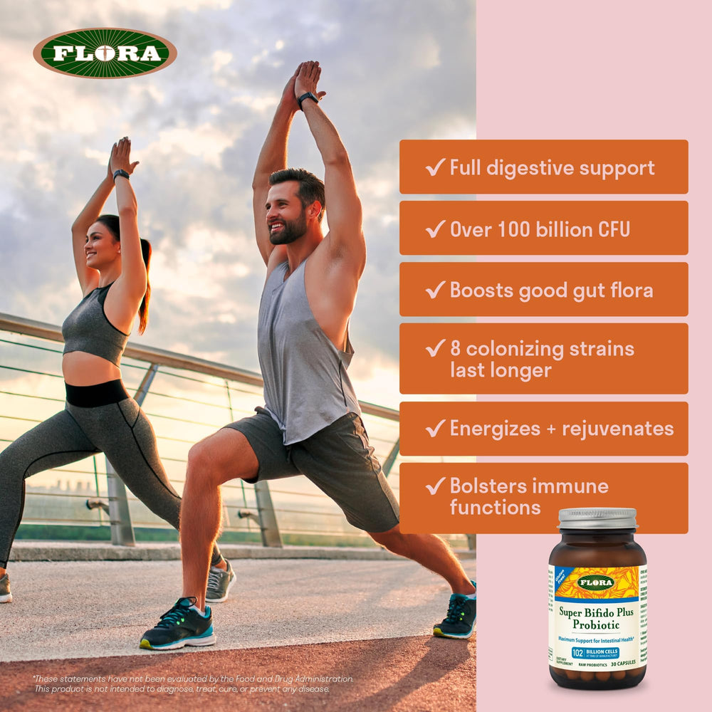 Digestive support and gut health imagery for Flora Super Bifido Plus