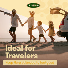 Travel-friendly vegetarian capsules in a bottle for Flora Super Bifido Plus