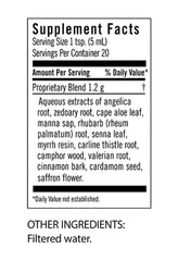 Close-up of the herbal blend used in Flora Swedish Bitters