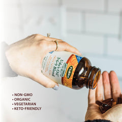 Environmentally friendly glass bottle packaging for Flora Health Udo's Oil