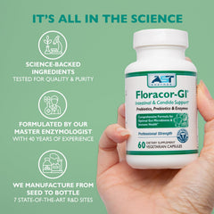 Packaging and product claims for Floracor-GI