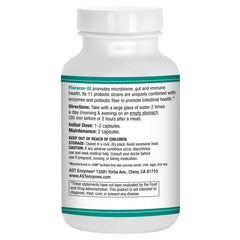 Floracor-GI label showing probiotic and enzyme blend