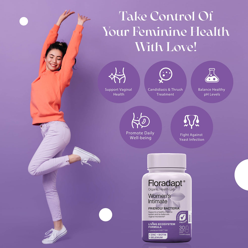 Close-up of vegan probiotic capsules for women's health