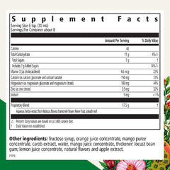 Nutrition label showing calcium and magnesium per serving
