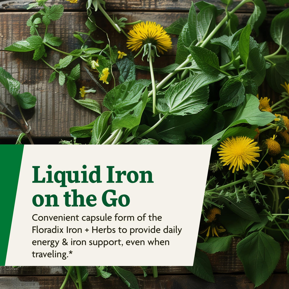 Ferrochel iron close-up used in Floradix Iron + Herbs