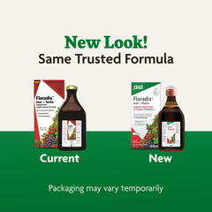 Product box and packaging for Floradix Iron & Herbs