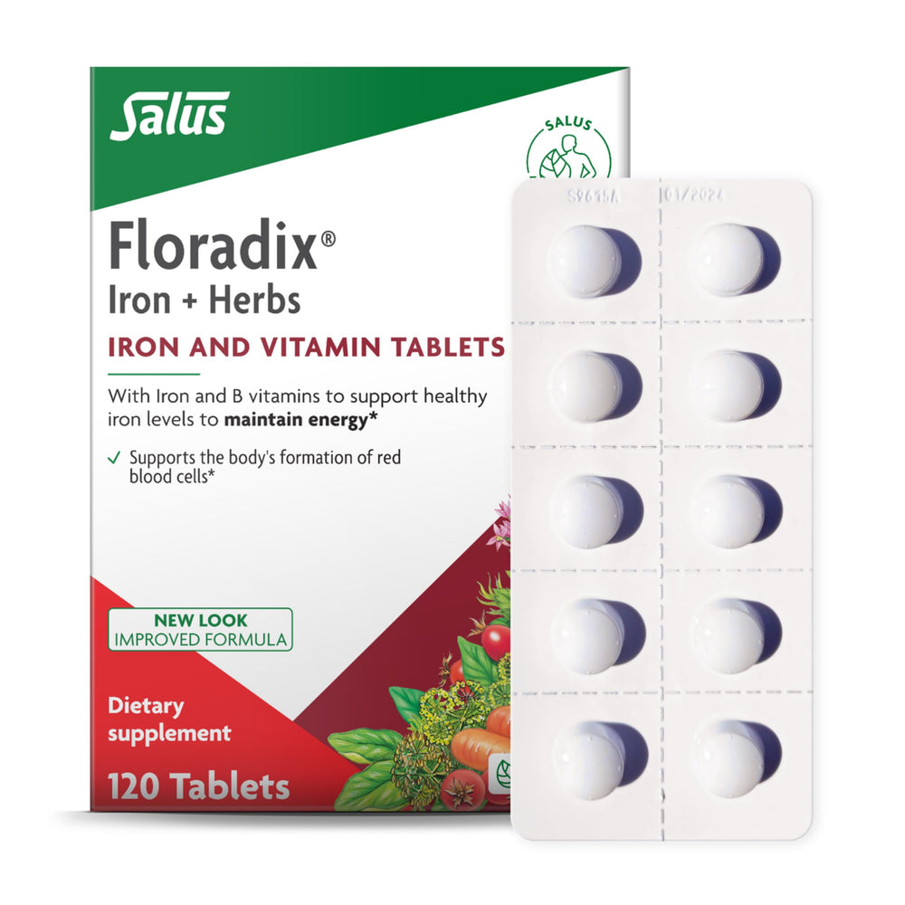 Floradix Iron Tablets bottle front label