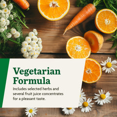 Icons indicating vegetarian, gluten-free, and lactose-free attributes