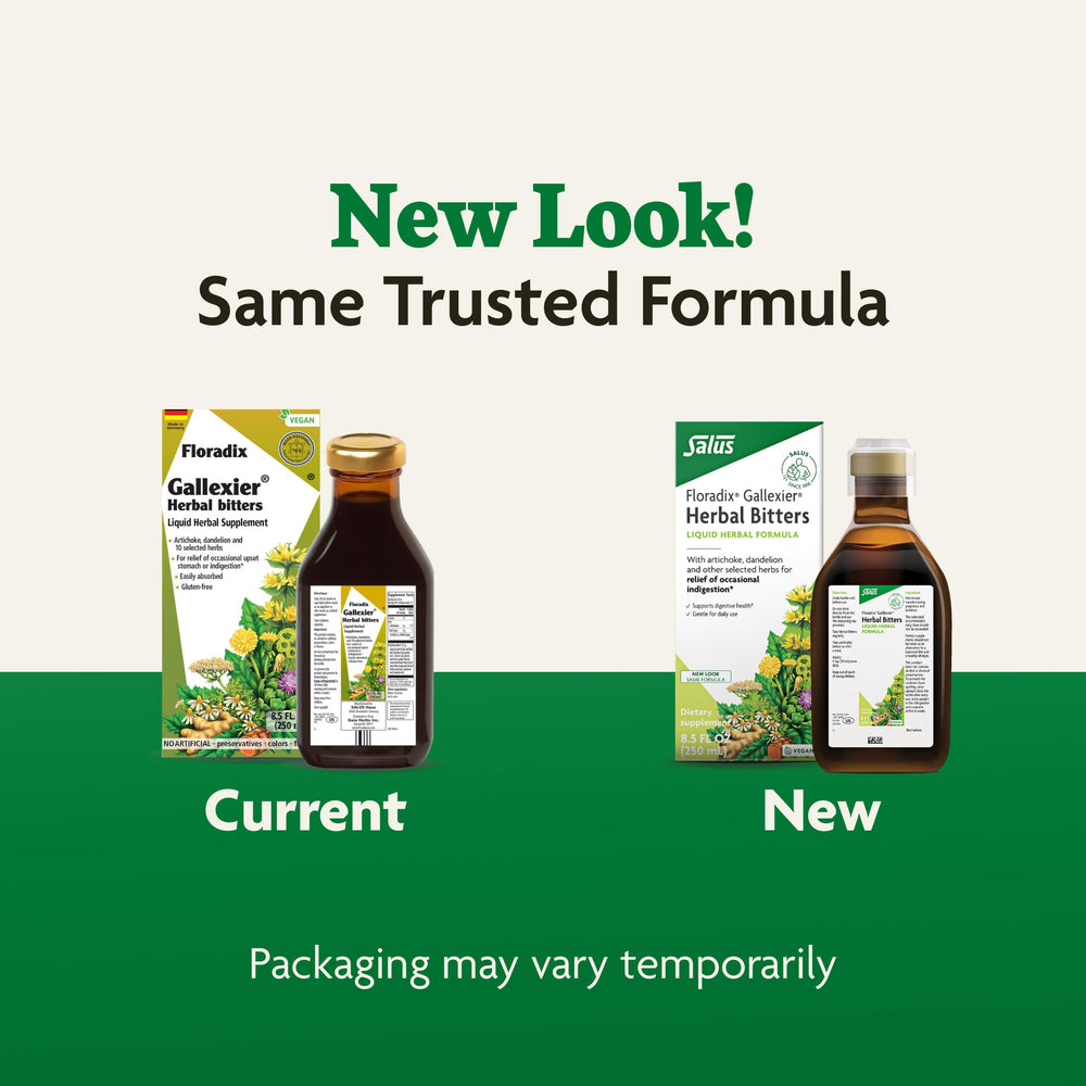 Herbal wellness branding for Floradix Gallexier Herbal Bitters
