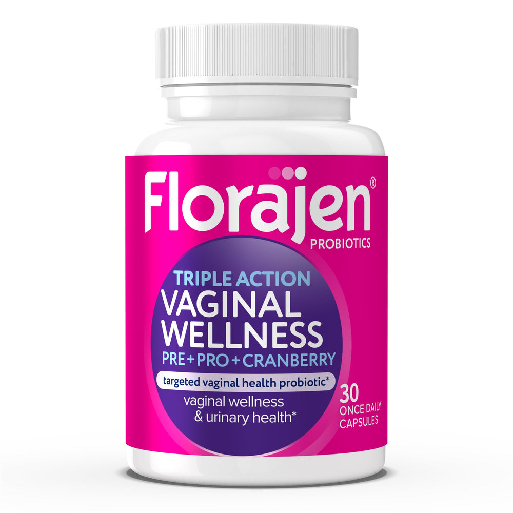 Florajen Women’s Triple-Action Probiotic bottle - front label