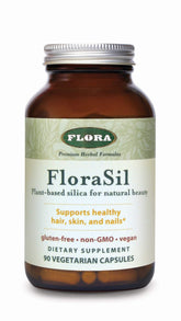 FloraSil 90 Veg Capsules bottle on white background
