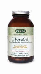 FloraSil silica supplement bottle with label visible