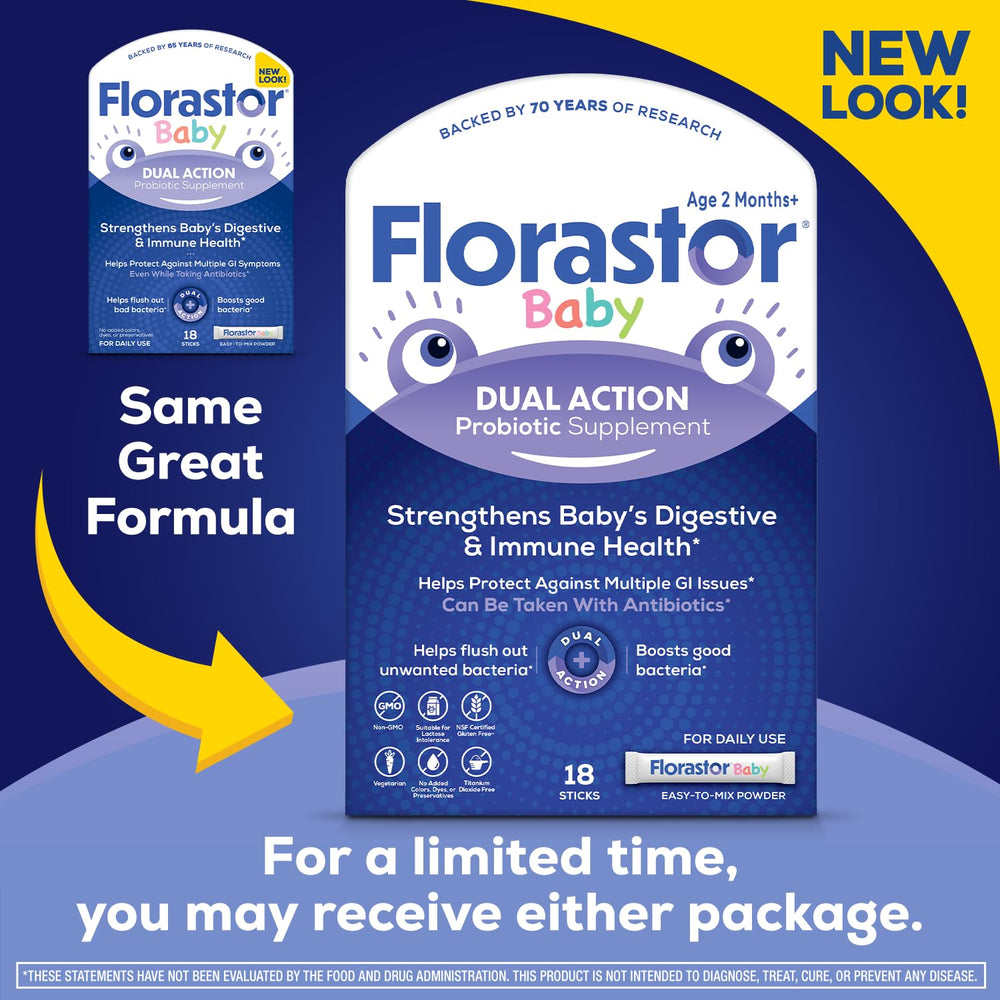 Box of Florastor Baby Probiotic Powder Sticks