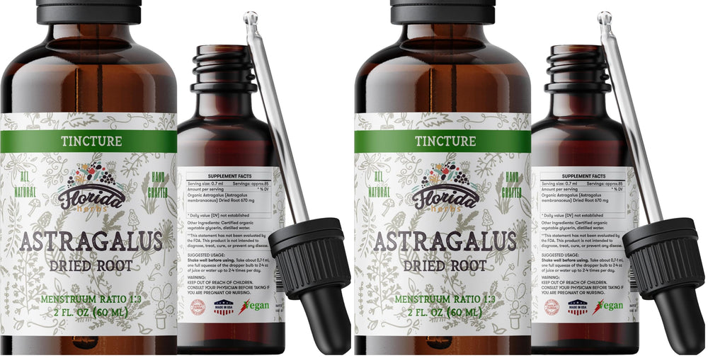 Front view of FLORIDA HERBS Astragalus Tincture bottle