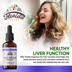 Florida Herbs Milk Thistle Liquid Drops offer quick absorption for easy dosing