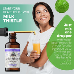 Florida Herbs Milk Thistle Tincture Dropper delivers alcohol-free extraction for flexible use