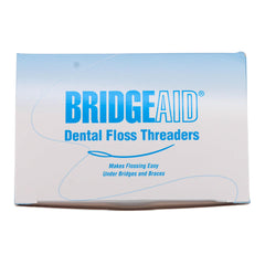 Close-up view of dental floss threader