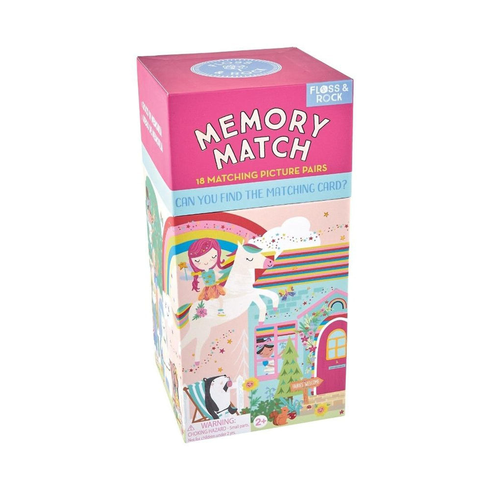 Memory Match Game Rainbow Fairy cards and packaging