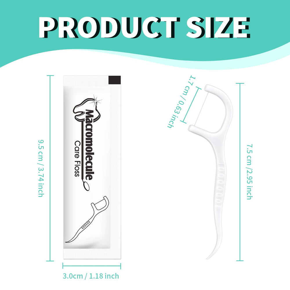 2-in-1 floss pick with built-in toothpick