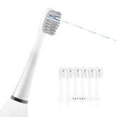 Flossing toothbrush head replacement 3-pack in white