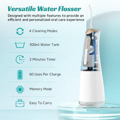 Detachable 300ml water tank on FlossJet flosser